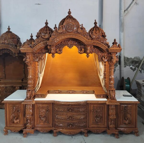 Teak Wooden handcrafted large size temple swaminarayan mandir
