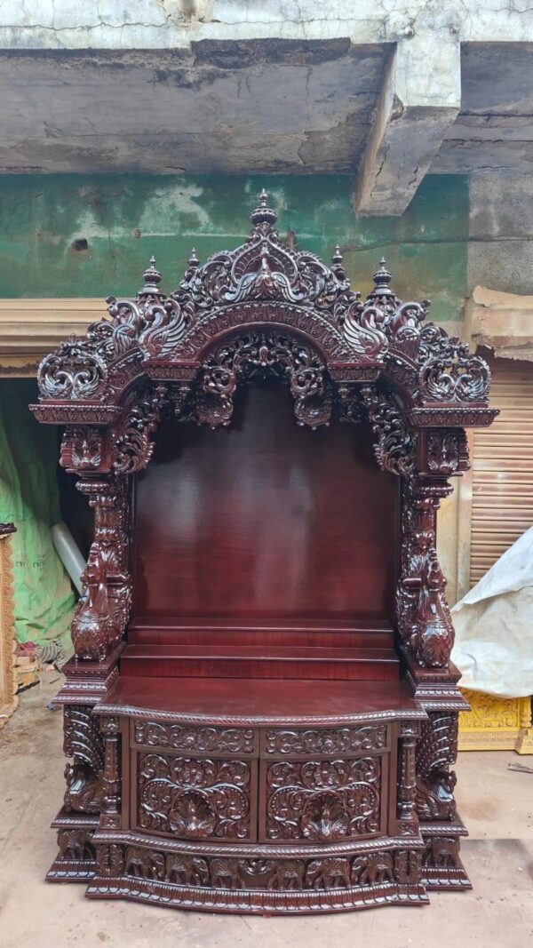 Large Wooden Handmade Designer Puja Ghar