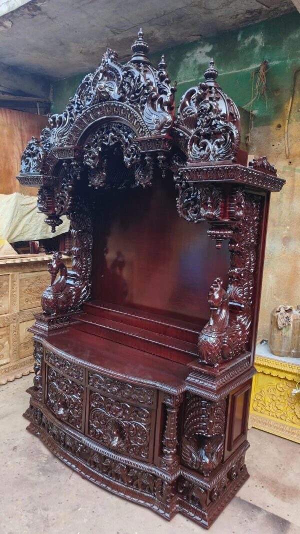 Large Wooden Handmade Designer Puja Ghar