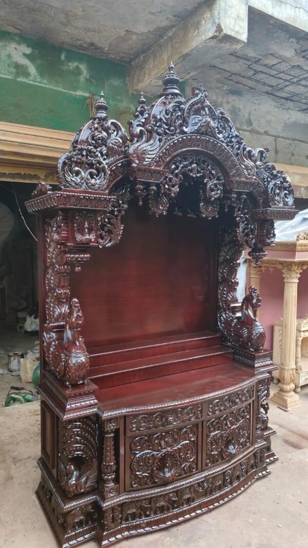Large Wooden Handmade Designer Puja Ghar