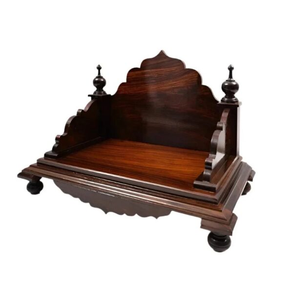 Sheesham Wooden Designer Puja Chowki - Image 4