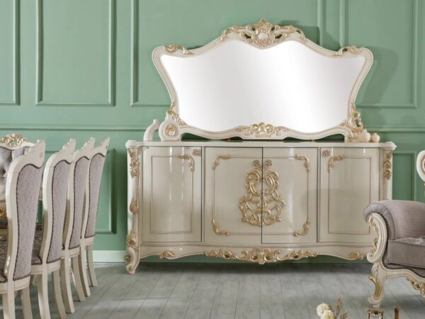 Wooden Royal luxury dining table set - Image 9