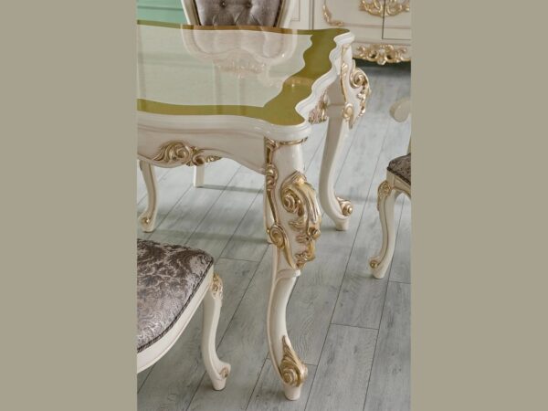 Wooden Royal luxury dining table set - Image 2