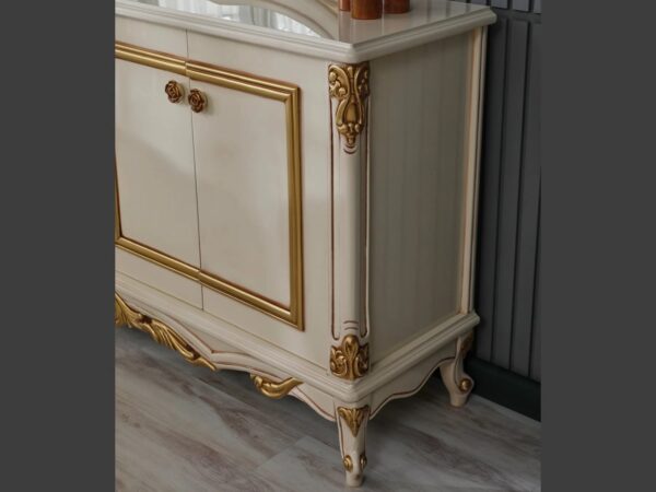 Wooden Classic Style Dining table set - Image 2