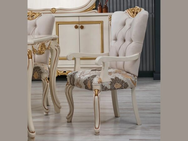 Wooden Classic Style Dining table set - Image 9