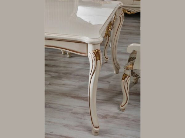 Wooden Classic Style Dining table set - Image 10