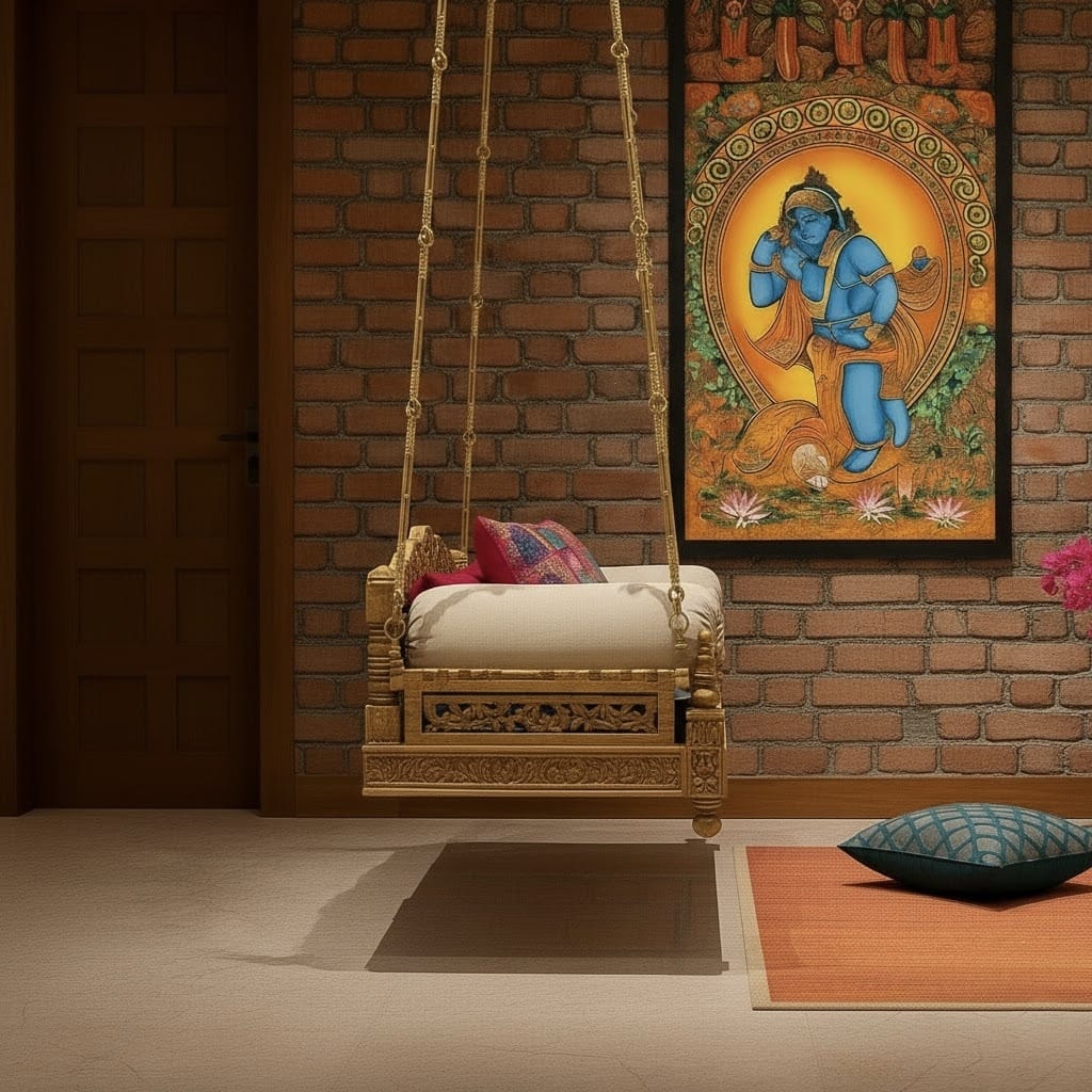 Wooden Jhula For Home in Teak