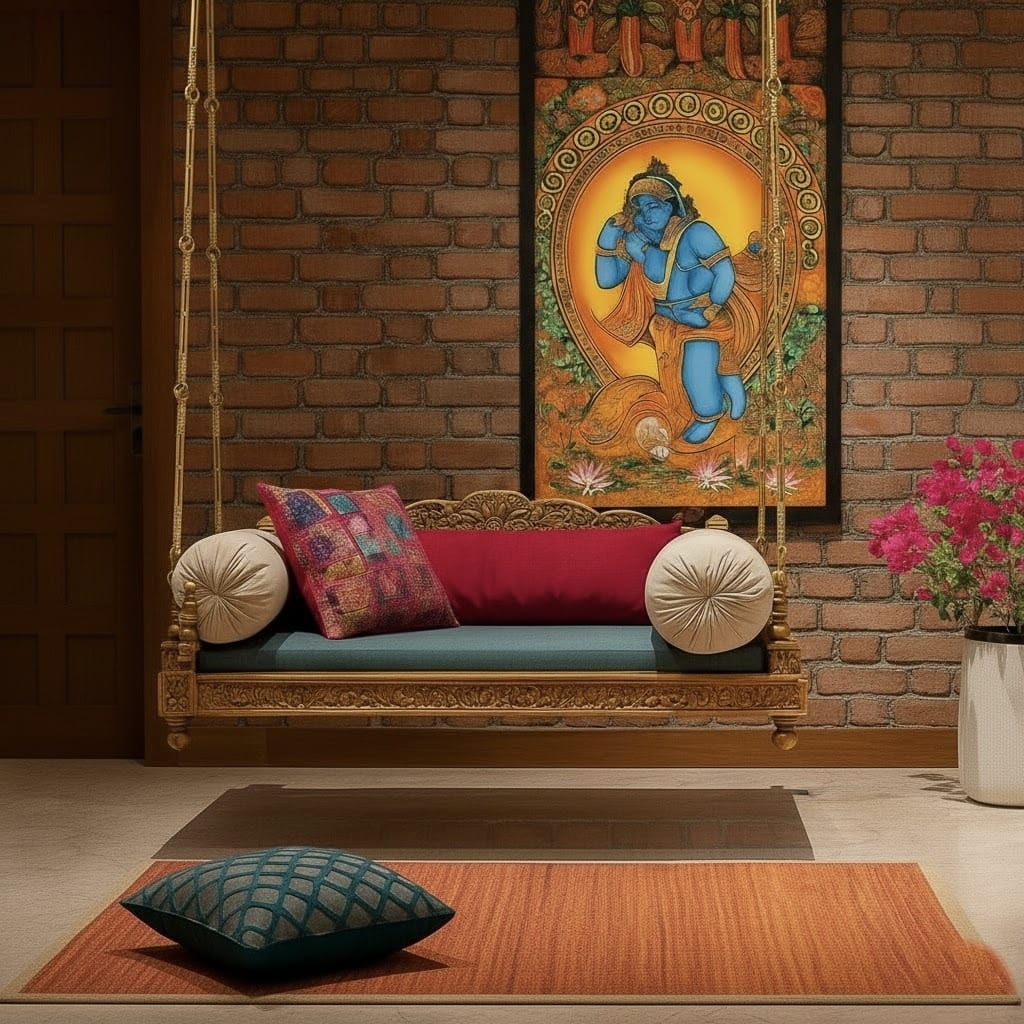 Wooden Jhula For Home in Teak