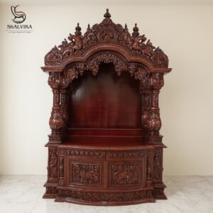 Wooden Pooja Room Design