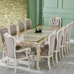 Wooden Royal luxury dining table set