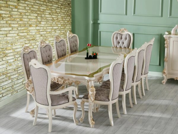 Wooden Royal luxury dining table set