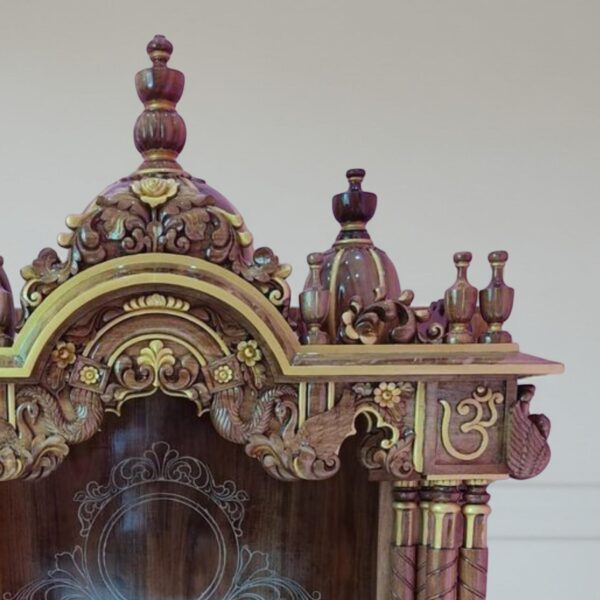 Wooden Handcrafted Designer Temple by Shalvika Living Innovations - Image 4
