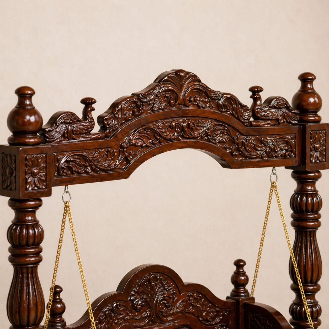 Laddu Gopal ka Jhula in Pure Brass Chain