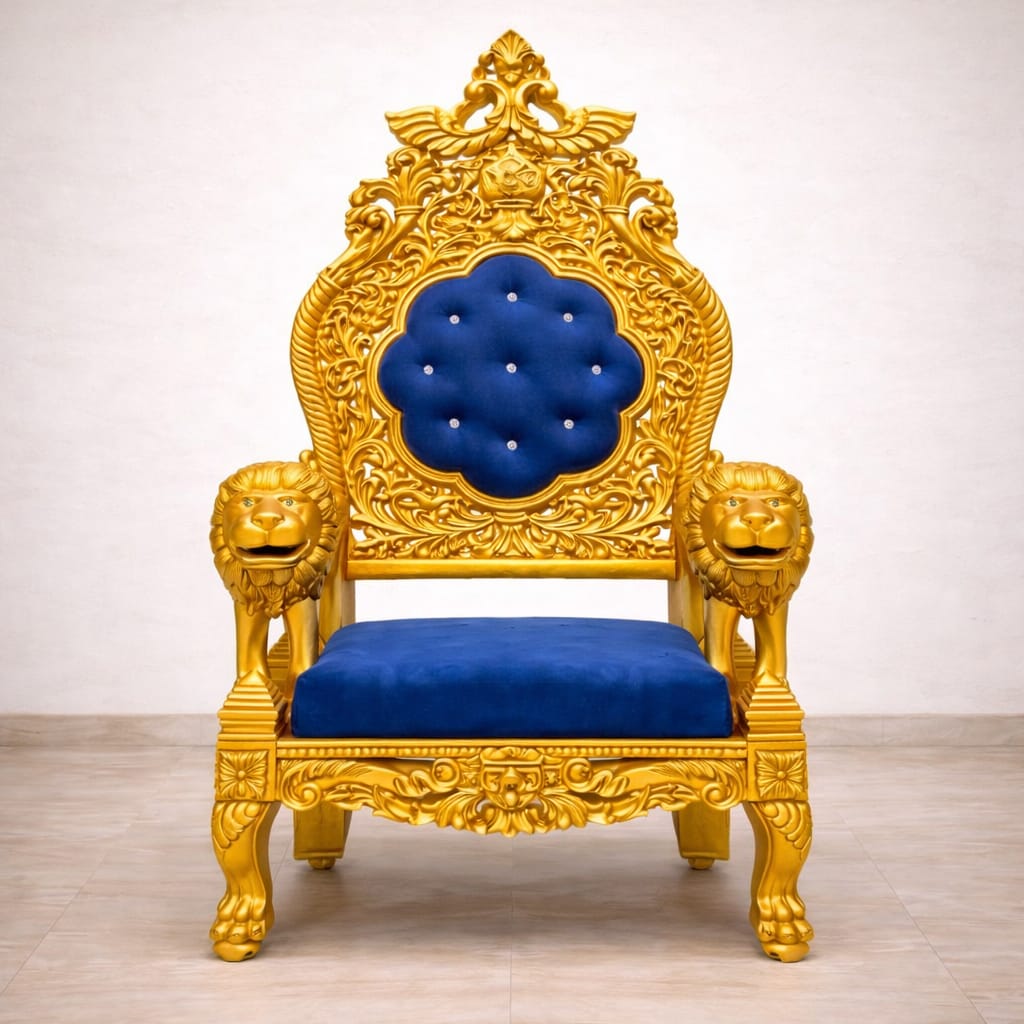 Royal Design Guru Ji Chair in Lion Designs