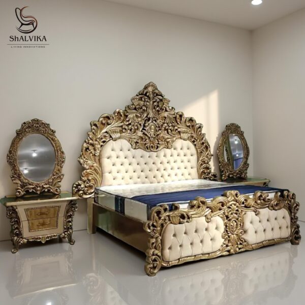 Royal Luxury Handcrafted Teak Wood Bedroom Set Shalvika Living Innovations Saharanpur