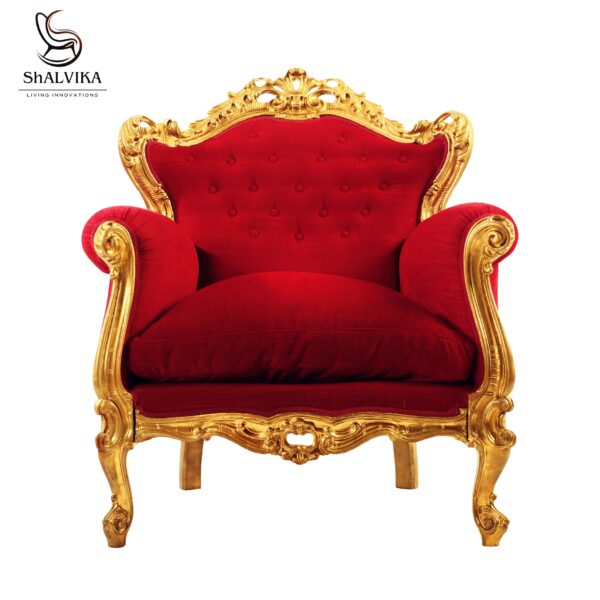 Wooden Handcarved Designer Maharaja Chair
