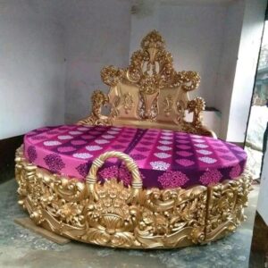 Royal Round Bed Design for Home