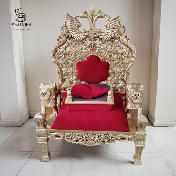 Wooden Handcrafted Designer Guru Ji Chair