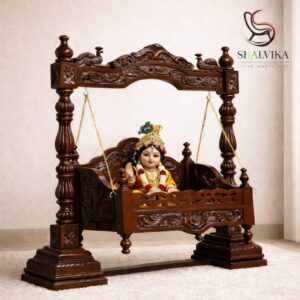 Wooden Laddu Gopal ka Jhula