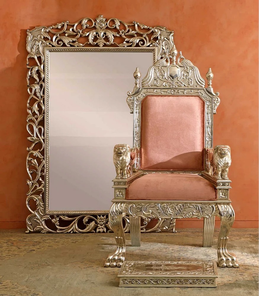 Wooden Royal Maharaja Style Guruji Chair in Teak Wood - Image 2