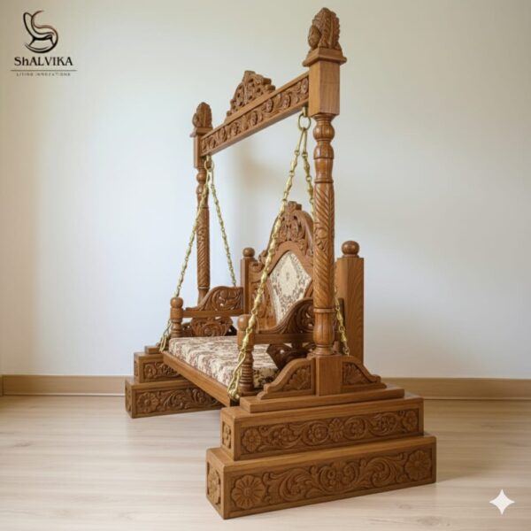 Wooden Beautiful Laddu Gopal Jhula at Factory Price