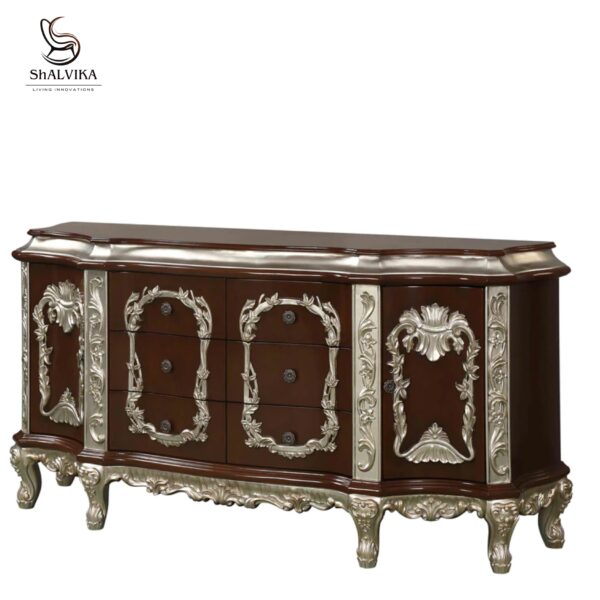 Premium Teak Wood Royal Bed | Handcrafted Wooden Furniture by Shalvika Living Innovations - Image 2
