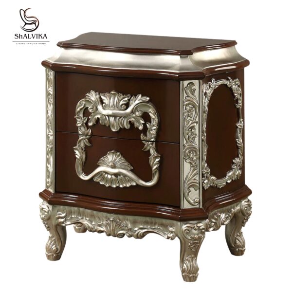Premium Teak Wood Royal Bed | Handcrafted Wooden Furniture by Shalvika Living Innovations - Image 3