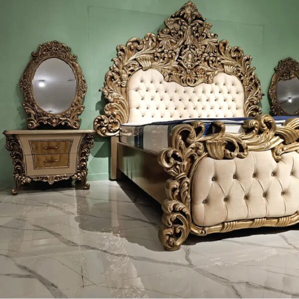Royal Luxury Handcrafted Teak Wood Bedroom Set | Shalvika Living Innovations Saharanpur