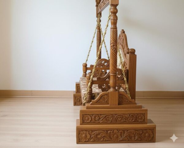 Wooden Beautiful Laddu Gopal Jhula at Factory Price