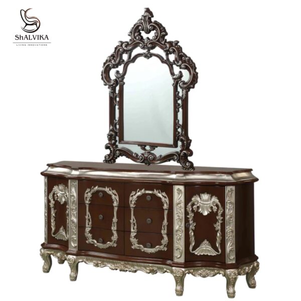 Premium Teak Wood Royal Bed | Handcrafted Wooden Furniture by Shalvika Living Innovations - Image 5