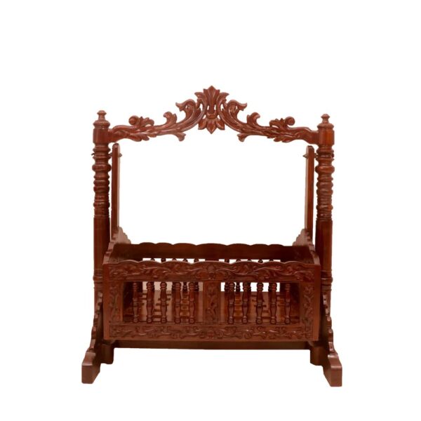 Premium Wooden Baby Rocker By Shalvika Living - Image 3