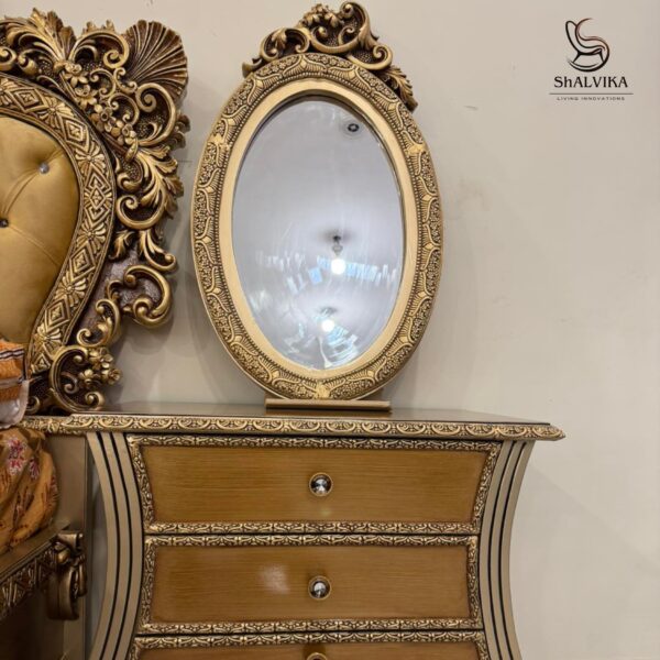Royal Handcrafted Teak Wood Bedroom Furniture Set - Image 3
