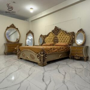 Royal Handcrafted Teak Wood Bedroom Furniture Set | Shalvika Living Innovations Saharanpur