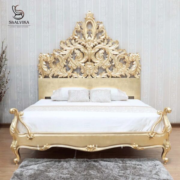 Wooden Royal Carved Bed in Teak Wood