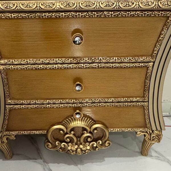 Royal Handcrafted Teak Wood Bedroom Furniture Set - Image 2