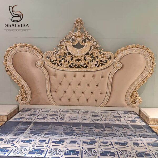 72*78 Royal Wooden Handcrafted Bed - Image 3