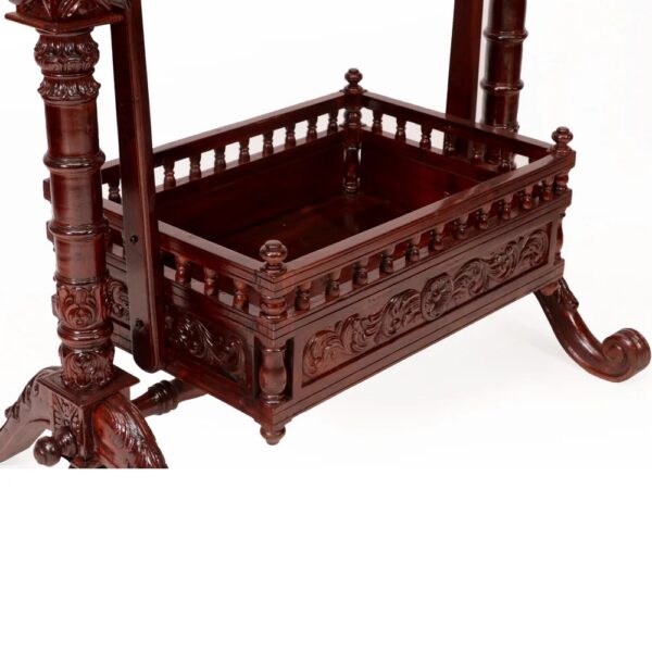Wooden Designer Baby Cradle - Image 2