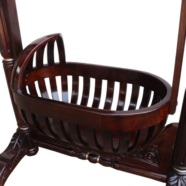 Teak Wooden Handmade Cradle - Image 2