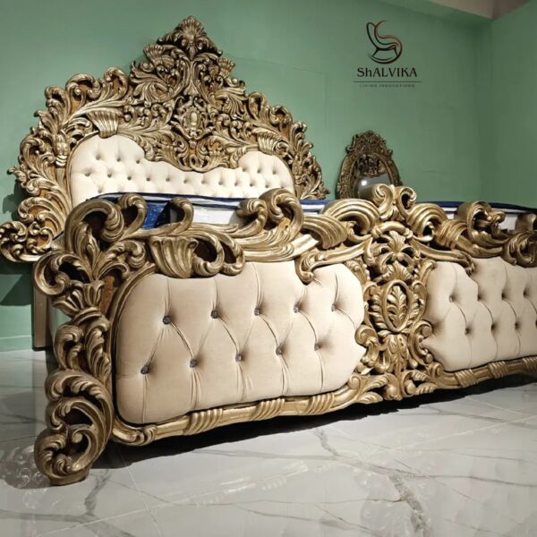 Royal Luxury Handcrafted Teak Wood Bedroom Set | Shalvika Living Innovations Saharanpur