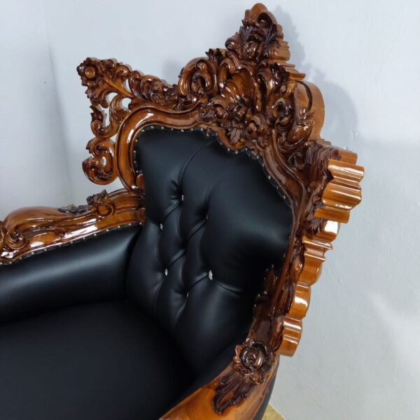 Wooden Handcarved Designer Sofa set by Shalvika Living Innovations - Image 2