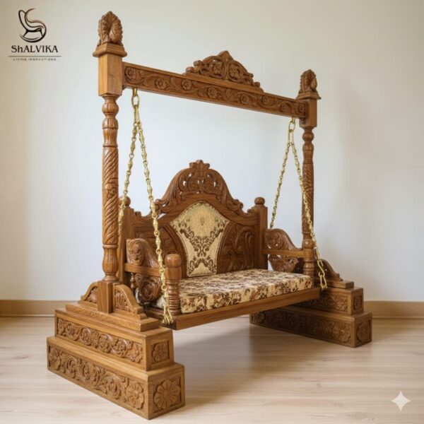 Wooden Beautiful Laddu Gopal Jhula at Factory Price