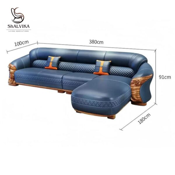 Luxury Wooden Handcrafted L-Shape Sofa Set – Shalvika Living Innovations