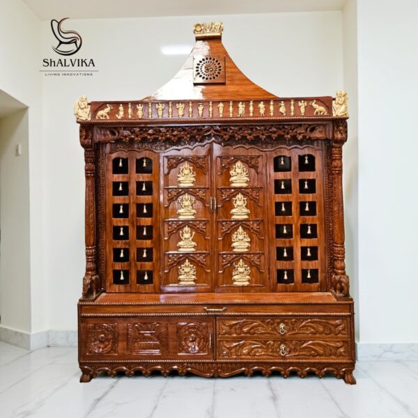 "Asthalakshmi Wooden Temple in Teak Wood"