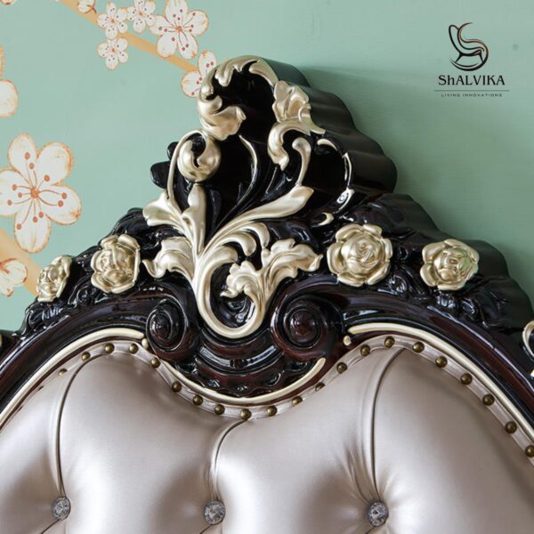 Teak Wooden Carved Traditional Bed