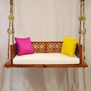 Teak Wood Celling Swing with Brass Chain