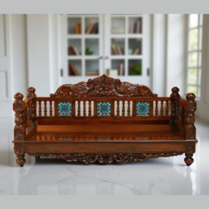 Wooden Handcrafted Designer Teak Wood Swing Seat | Shalvika Living Innovations