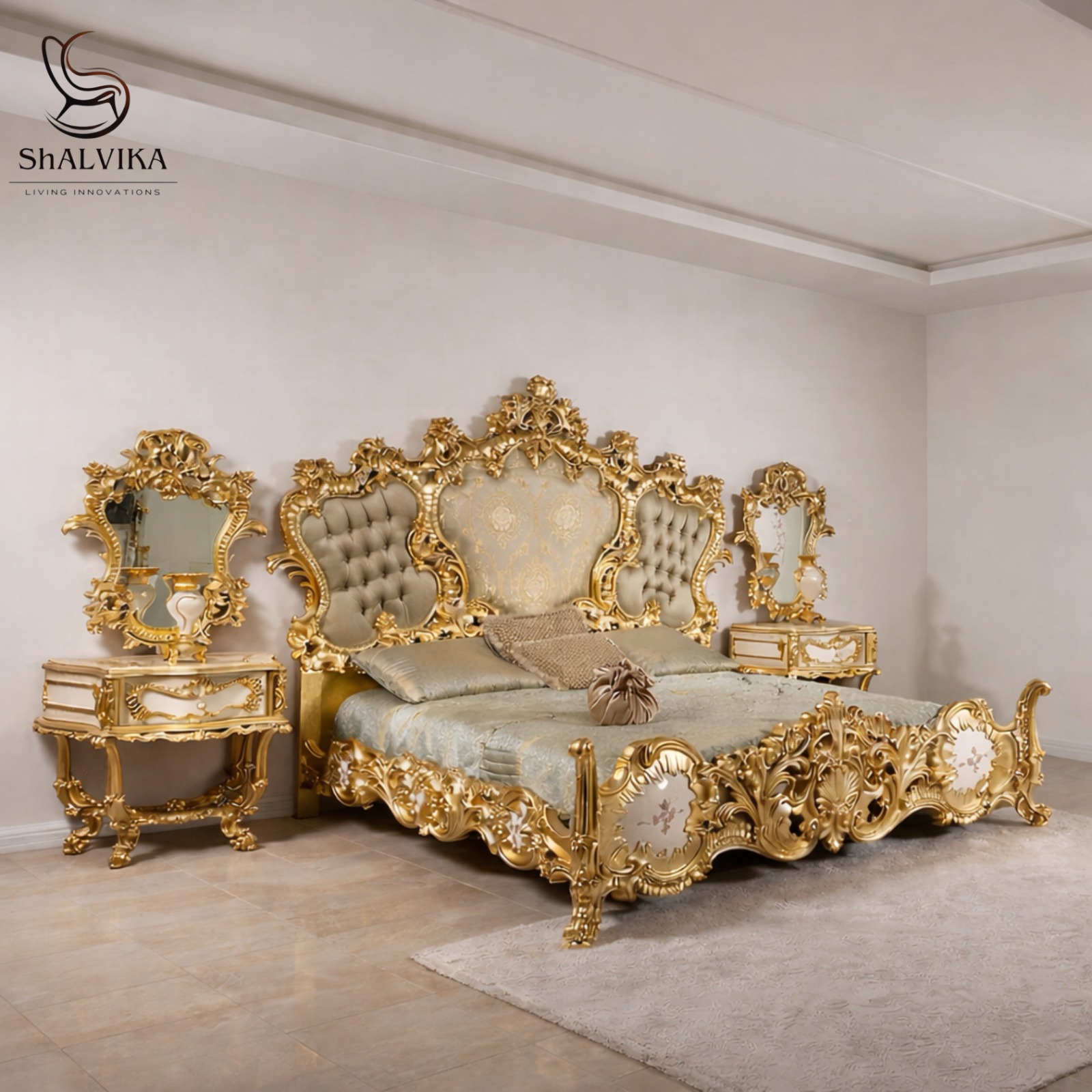 Wooden Handmade Luxury Carved Bed