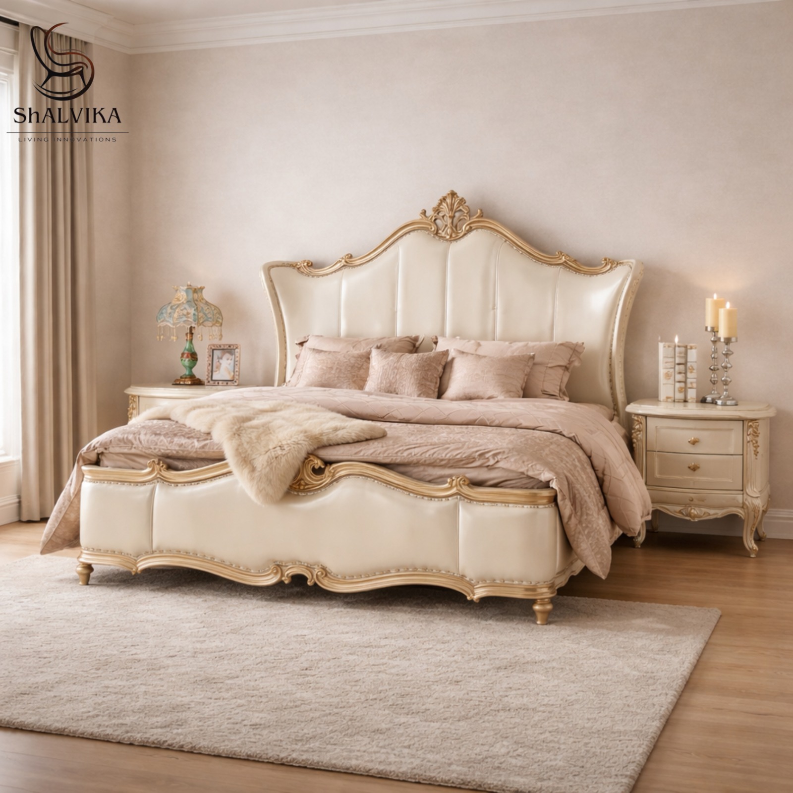 Wooden Luxury Carved Designer Bed