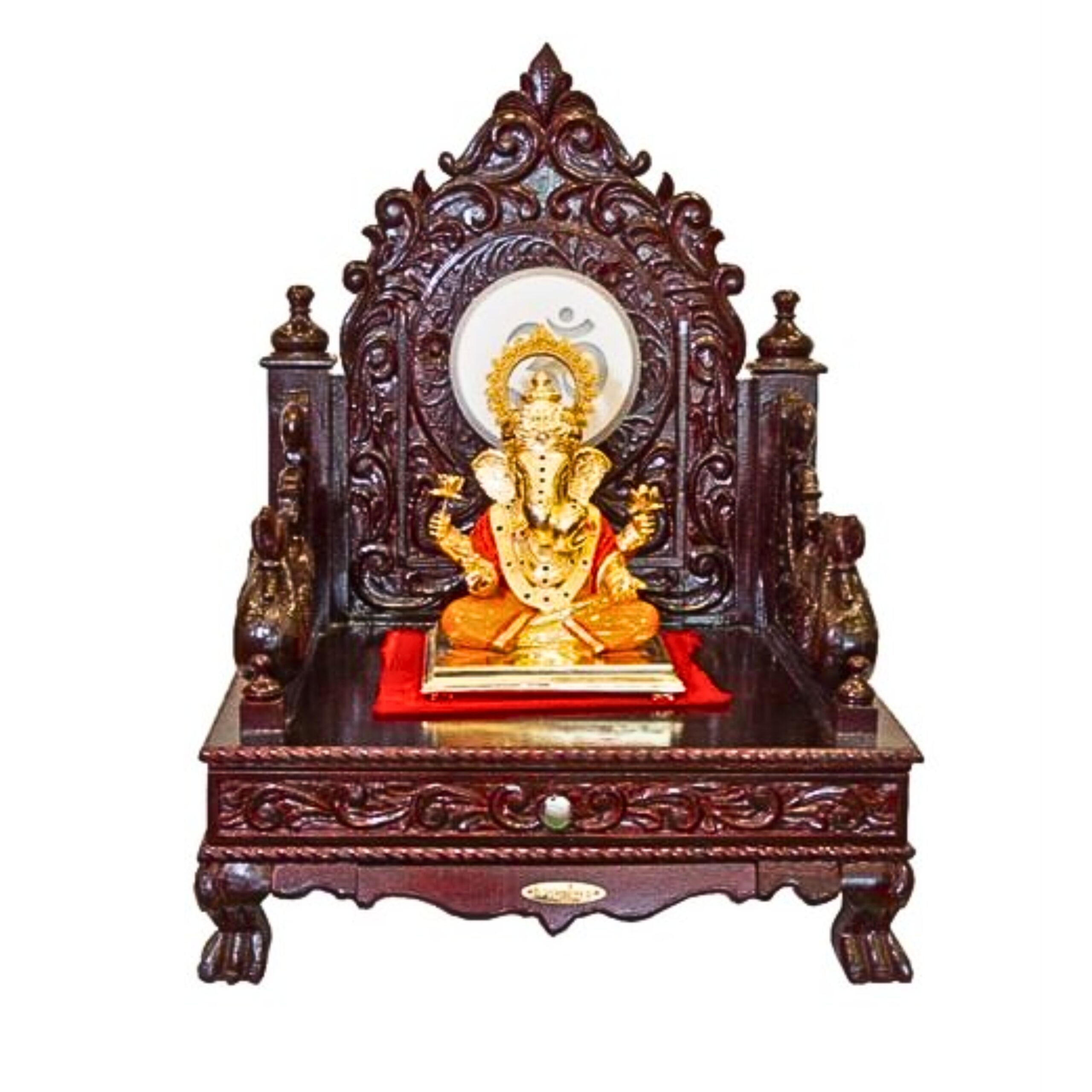 Wooden Handmade Designer Pooja Chowki By Shalvika Living Innovations