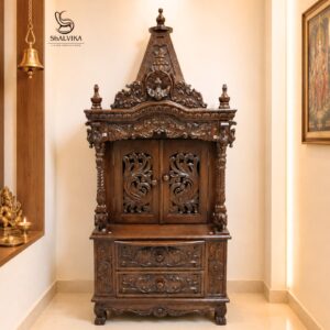 Wooden Temple for Home in 5 Feet